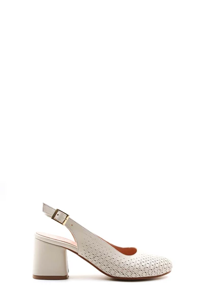 Hakiki Deri  Kadın Kalın Topuklu Ayakkabı 129ZA01 - Resim 6