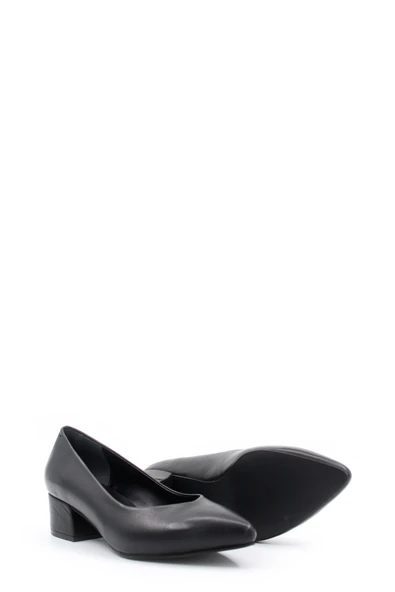 Hakiki Deri  Kadın Kalın Topuklu Ayakkabı 792ZA051-801 - Resim 9