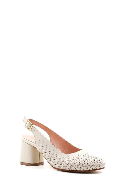 Hakiki Deri  Kadın Kalın Topuklu Ayakkabı 129ZA01 - Resim 8