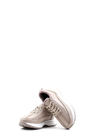 Hakiki Deri Kürklü  Kadın Casual Ayakkabı 136KZA502-1 - Resim 12