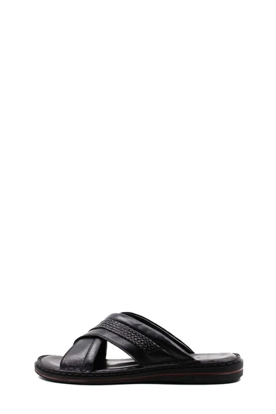 Hakiki Deri  Erkek Düz Terlik 128MA173 - Resim 2