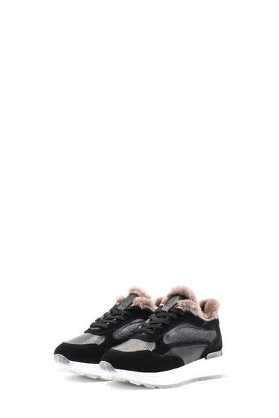 Hakiki Deri Kürklü  Kadın Casual Ayakkabı 757KZA24503 - Resim 12