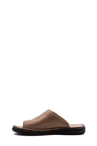 Hakiki Deri  Erkek Düz Terlik 128MA119 - Resim 8