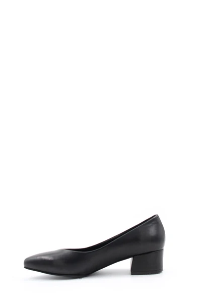 Hakiki Deri  Kadın Kalın Topuklu Ayakkabı 792ZA051-801 - Resim 7