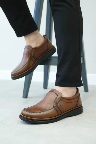 Hakiki Deri Ortopedik  Erkek Casual Ayakkabı 662MA209 - Resim 7