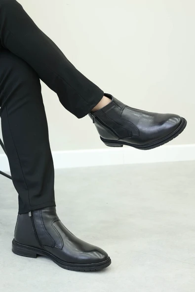 Hakiki Deri Kürklü  Erkek Klasik Bot 711KMA218 ürün görseli