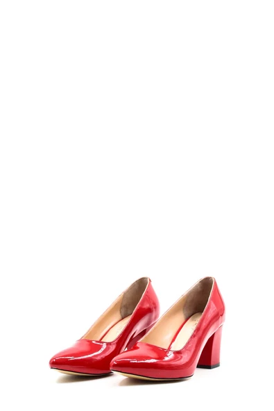 Hakiki Deri  Kadın Kalın Topuklu Ayakkabı 064ZA357 - Resim 5