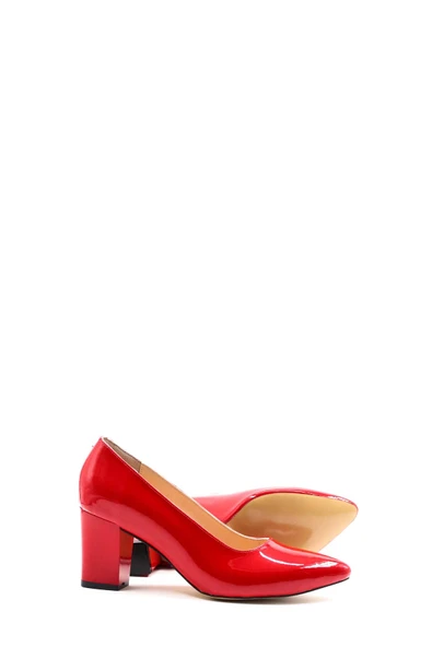 Hakiki Deri  Kadın Kalın Topuklu Ayakkabı 064ZA357 - Resim 4