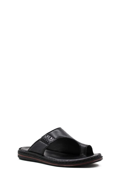 Hakiki Deri  Erkek Düz Terlik 128MA119 - Resim 4