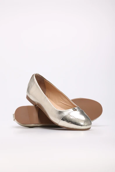 Hakiki Deri  Kadın Babet Ayakkabı 064ZA365 - Resim 4