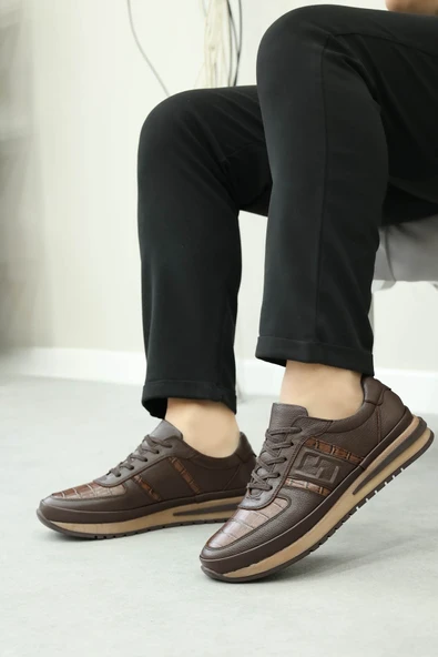 Hakiki Deri  Erkek Casual Ayakkabı 600MA325 - Resim 6