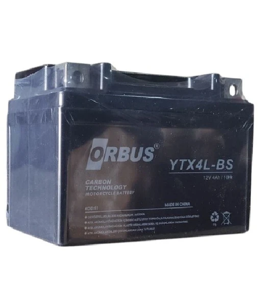 ORBUS 12V 4Ah MOTOSİKLET AKÜ SÜ (113x70x85mm) (YTX4L) - 2