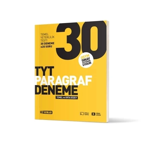 Hız Yayınları TYT TEMEL VE ORTA DÜZEY PARAGRAF DENEME