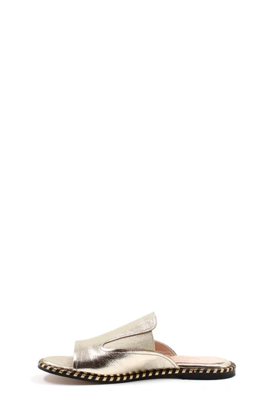 Hakiki Deri  Kadın Düz Terlik 888ZA246 - Resim 6