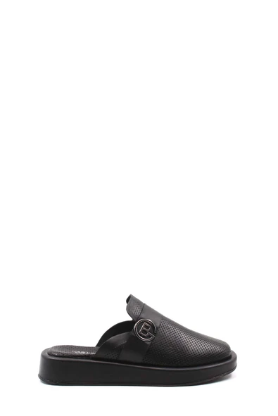 Hakiki Deri  Kadın Düz Terlik 710ZA298 - Resim 5