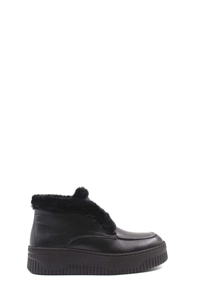 Hakiki Deri Kürklü  Kadın Kalın Topuklu Bot 408KZA0510-02 ürün görseli