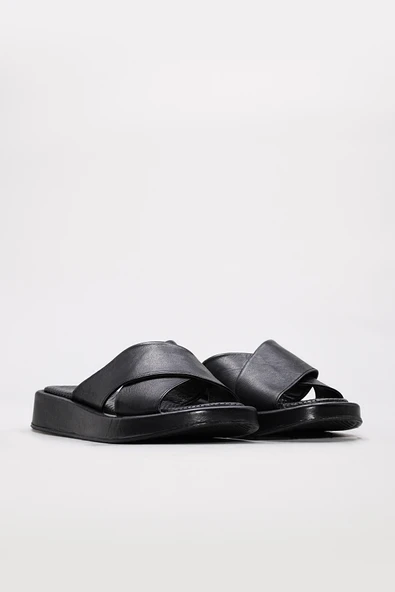 Hakiki Deri  Kadın Düz Terlik 710ZA700 - Resim 8