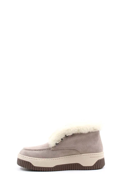 Hakiki Deri Kürklü  Kadın Kalın Topuklu Bot 408KZA0510-02 - Resim 6