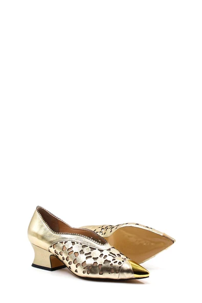 Hakiki Deri  Kadın Kalın Topuklu Ayakkabı 064ZA366 - Resim 3