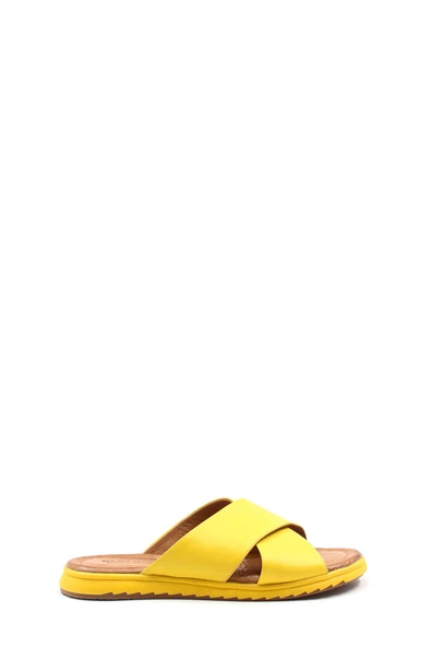 Hakiki Deri  Kadın Düz Terlik 657ZA2444 - Resim 6