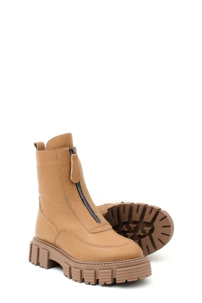 Hakiki Deri Kürklü  Kadın Klasik Bot 710KZA6003 - Resim 9