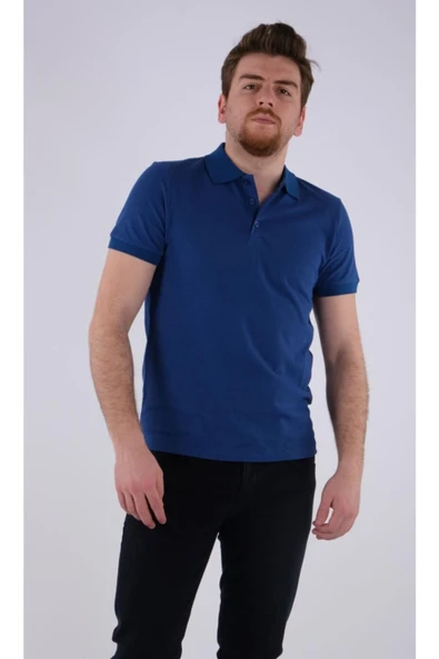 Desen Erkek Polo Yaka Kısa Kol T-Shirt - Minimalist ve Şık - Resim 3