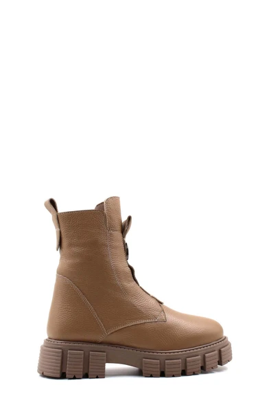 Hakiki Deri Kürklü  Kadın Klasik Bot 710KZA6005 - Resim 7