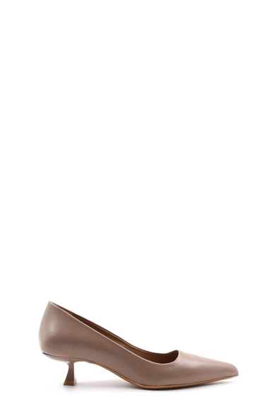 Hakiki Deri  Kadın Kısa Topuklu Ayakkabı 019ZA22-004 - Resim 6