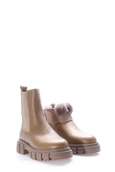 Hakiki Deri Kürklü  Kadın Klasik Bot 710KZA6007 - Resim 9