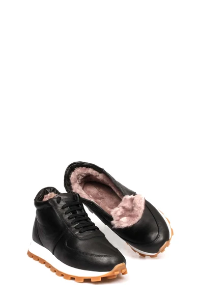 Hakiki Deri Kürklü  Erkek Klasik Bot 154KGA1730 - Resim 4