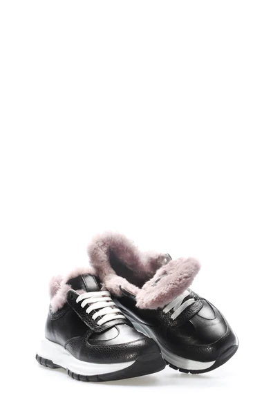 Hakiki Deri Kürklü  Kadın Casual Ayakkabı 197KZAA04 - Resim 4