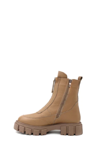 Hakiki Deri Kürklü  Kadın Klasik Bot 710KZA6003 - Resim 8