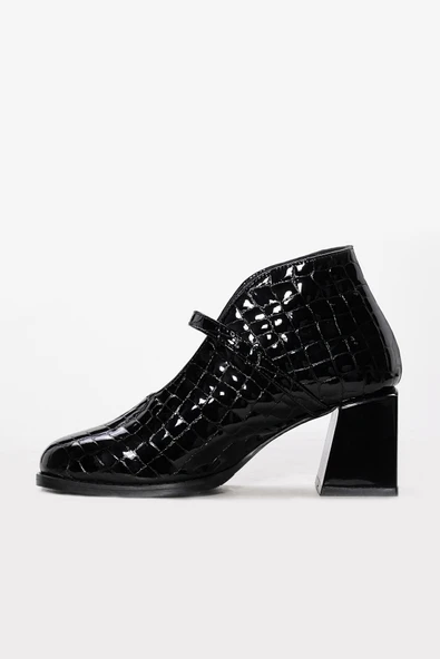 Hakiki Deri  Kadın Kalın Topuklu Bot 064SZA230 - Resim 12