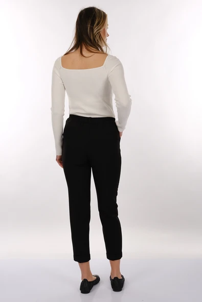 Modiva Minimalist Yüksek Bel Midi Kadın Pantolon - Günlük & Ofis - Resim 7