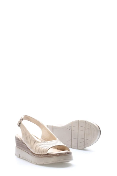 Hakiki Deri  Kadın Klasik Sandalet 621ZA1126 - Resim 4