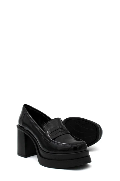 Hakiki Deri  Kadın Kalın Topuklu Ayakkabı 281ZA2405 - Resim 8