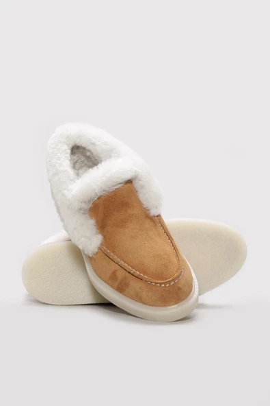 Hakiki Deri Kürklü  Kadın Spor Bot 733KZA217 - Resim 8