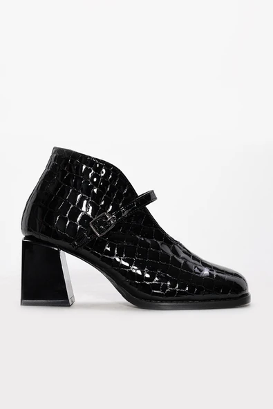 Hakiki Deri  Kadın Kalın Topuklu Bot 064SZA230 - Resim 11