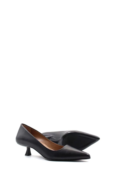 Hakiki Deri  Kadın Kısa Topuklu Ayakkabı 019ZA22-004 - Resim 3