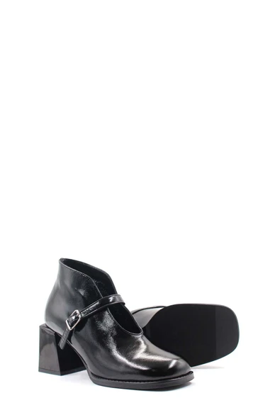 Hakiki Deri  Kadın Kalın Topuklu Bot 064SZA230 - Resim 4