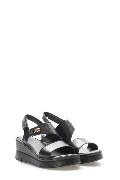 Hakiki Deri  Kadın Klasik Sandalet 621ZA1127 - Resim 5