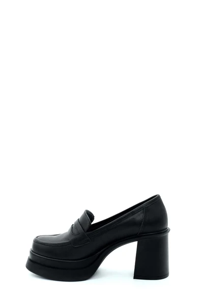 Hakiki Deri  Kadın Kalın Topuklu Ayakkabı 281ZA2405 - Resim 3