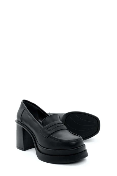 Hakiki Deri  Kadın Kalın Topuklu Ayakkabı 281ZA2405 - Resim 4