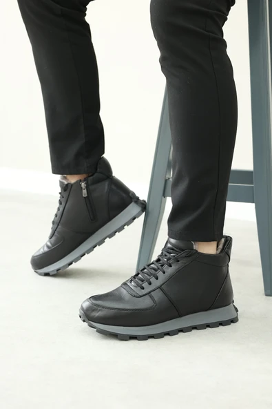 Hakiki Deri Kürklü  Erkek Klasik Bot 154KMA1709-1 ürün görseli