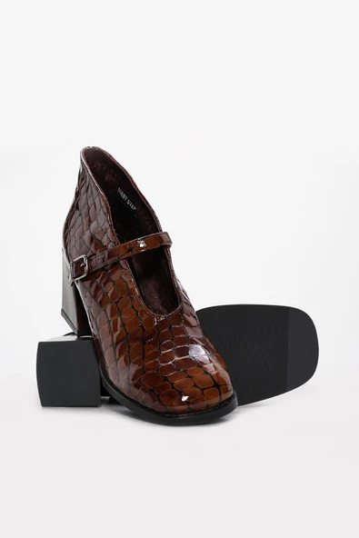 Hakiki Deri  Kadın Kalın Topuklu Bot 064SZA230 - Resim 8