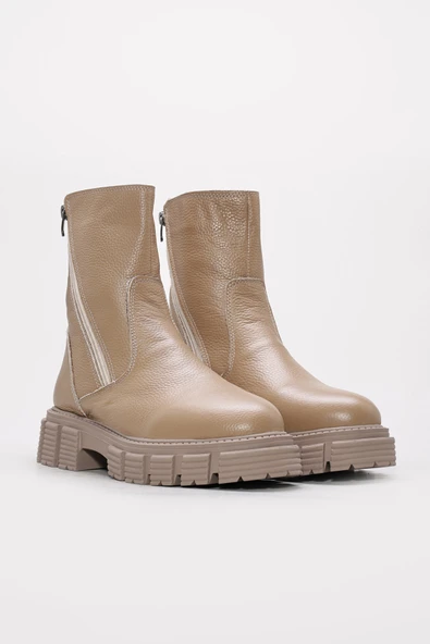 Hakiki Deri Kürklü  Kadın Klasik Bot 710KZA6002 - Resim 10