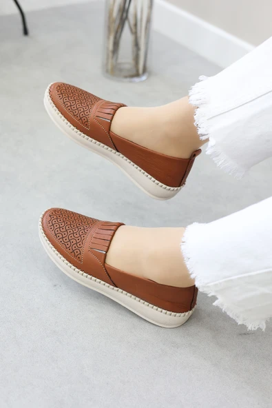 Hakiki Deri  Kadın Casual Ayakkabı 164ZA2024 - Resim 12