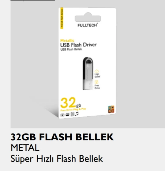 32 GB Flash bellek Metal Süper Hızlı Flash Bellek