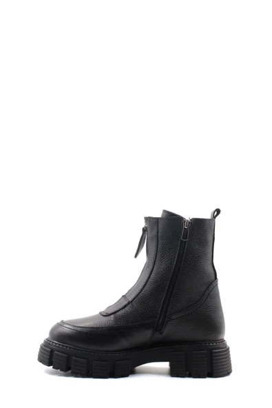 Hakiki Deri Kürklü  Kadın Klasik Bot 710KZA6003 - Resim 4