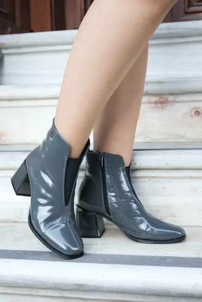 Hakiki Deri  Kadın Kalın Topuklu Bot 064SZA263 ürün görseli